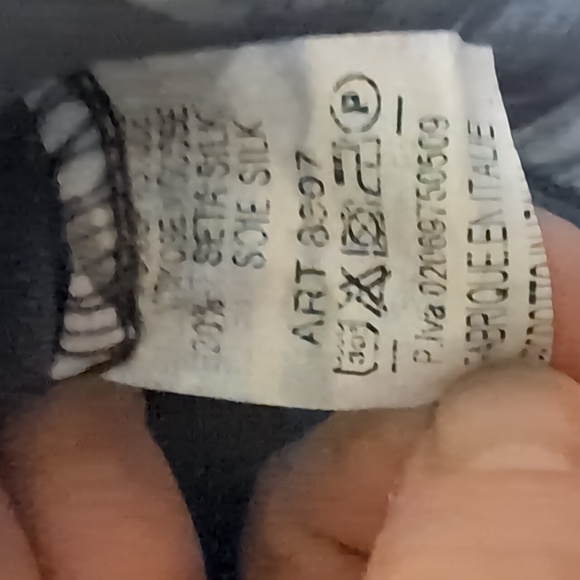 Vivian Shyu Silk steel-blue evening top w/ diagonal ruffle - Picture 7 of 7